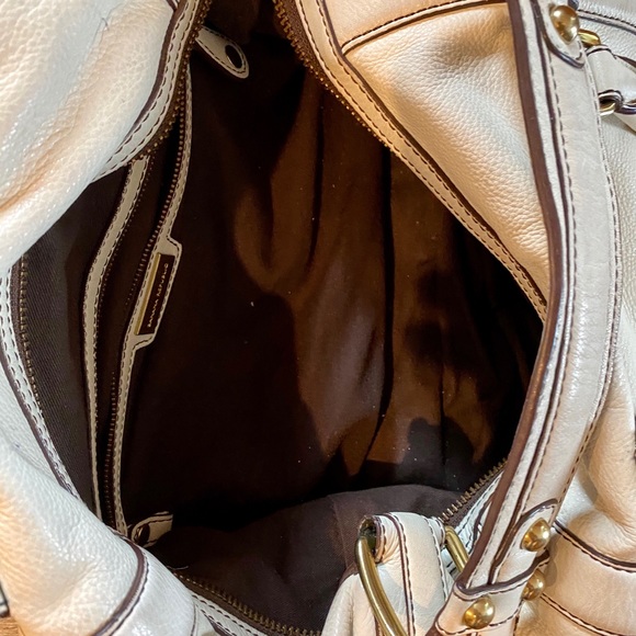 BANANA REPUBLIC Cream Leather Large Satchel Bag - Picture 7 of 8